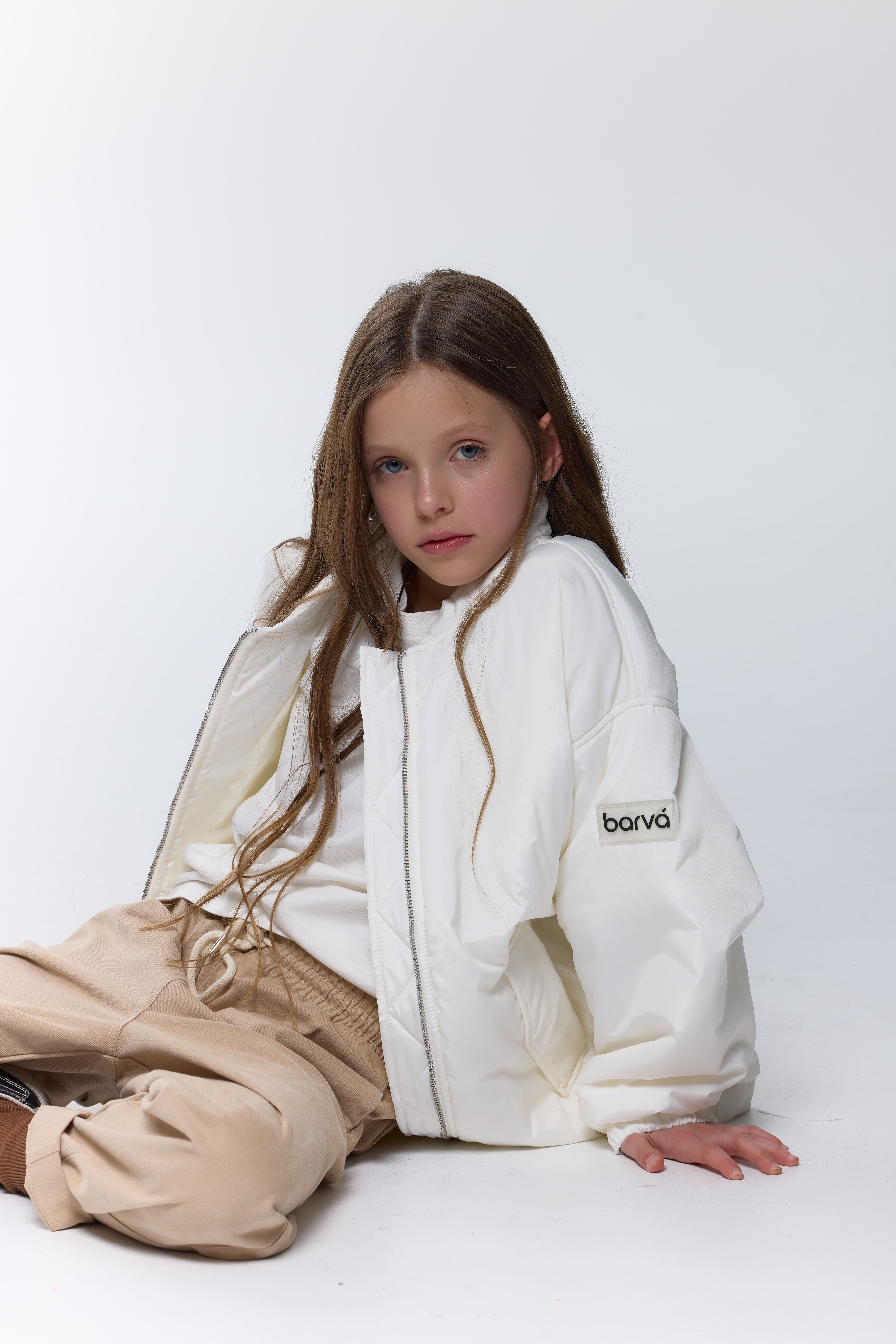 Бомбер куртка білий unisex